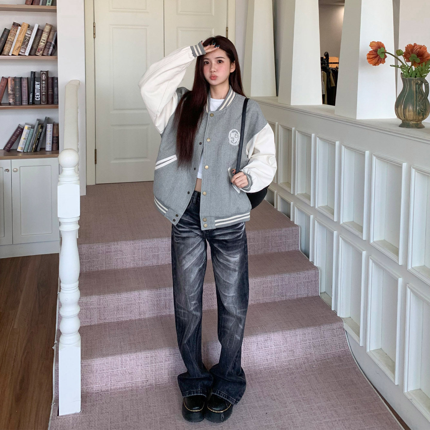 橘子树在哪儿美式水洗猫须牛仔裤女秋冬设计感直筒显瘦做旧裤子,淘宝优惠券,粉丝福利购,淘宝优惠卷