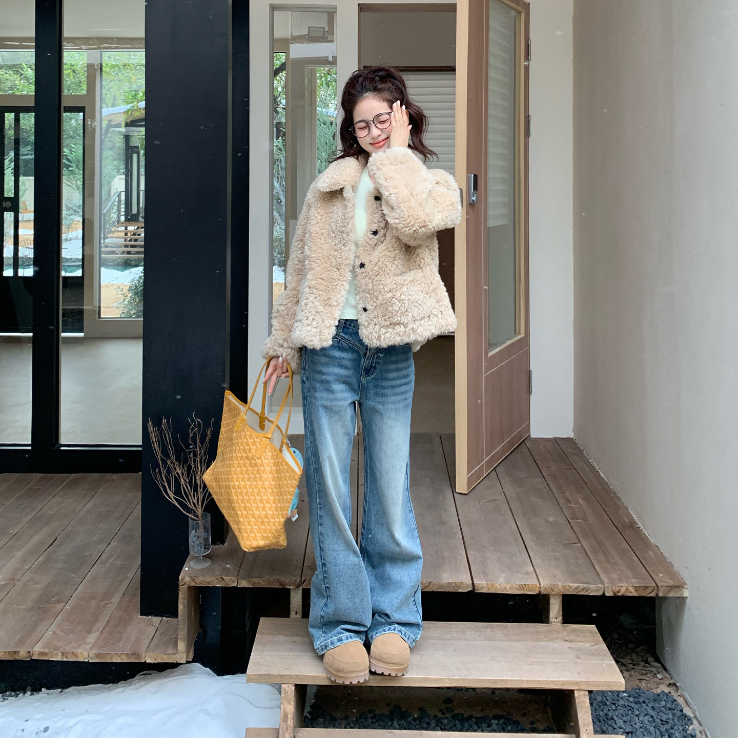 橘子树在哪儿复古加绒微喇牛仔裤女冬季设计感不贴腿显瘦马蹄裤子,淘宝优惠券,粉丝福利购,淘宝优惠卷