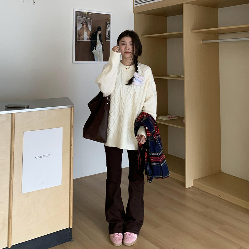 橘子树在哪儿美式复古直筒喇叭牛仔裤女秋季款高腰修身显瘦拖地裤,淘宝优惠券,粉丝福利购,淘宝优惠卷