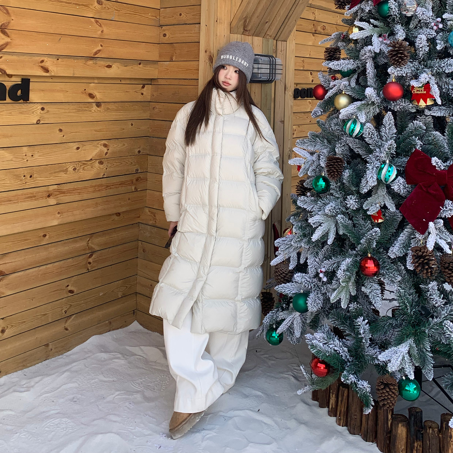 橘子树在哪儿韩系白色加绒牛仔裤女冬季保暖松弛感遮肉直筒拖地裤,淘宝优惠券,粉丝福利购,淘宝优惠卷