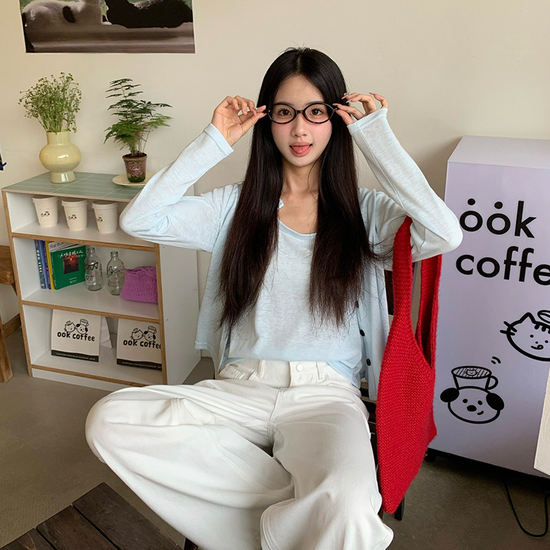 【清仓价】橘子树在哪儿排扣针织开衫女秋显瘦气质吊带背心两件套,淘宝优惠券,粉丝福利购,淘宝优惠卷