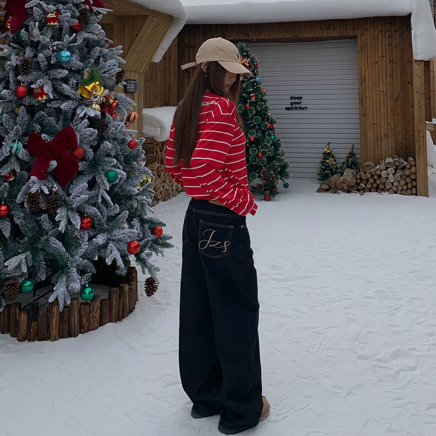 【限时价】橘子树在哪儿美式复古原色牛仔裤女冬直筒显瘦拖地裤子,淘宝优惠券,粉丝福利购,淘宝优惠卷