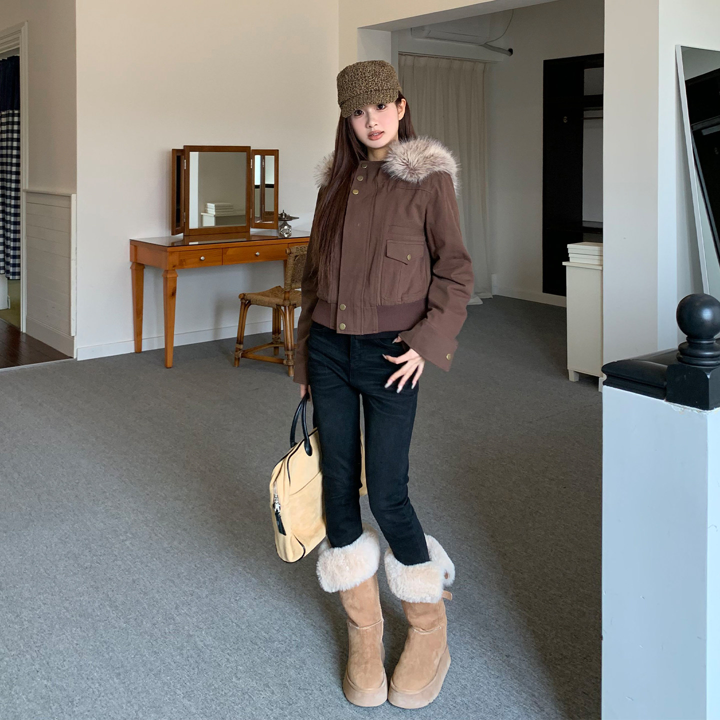 橘子树在哪儿白色加绒牛仔裤女款冬修身显瘦九分裤弹力高腰小脚裤,淘宝优惠券,粉丝福利购,淘宝优惠卷