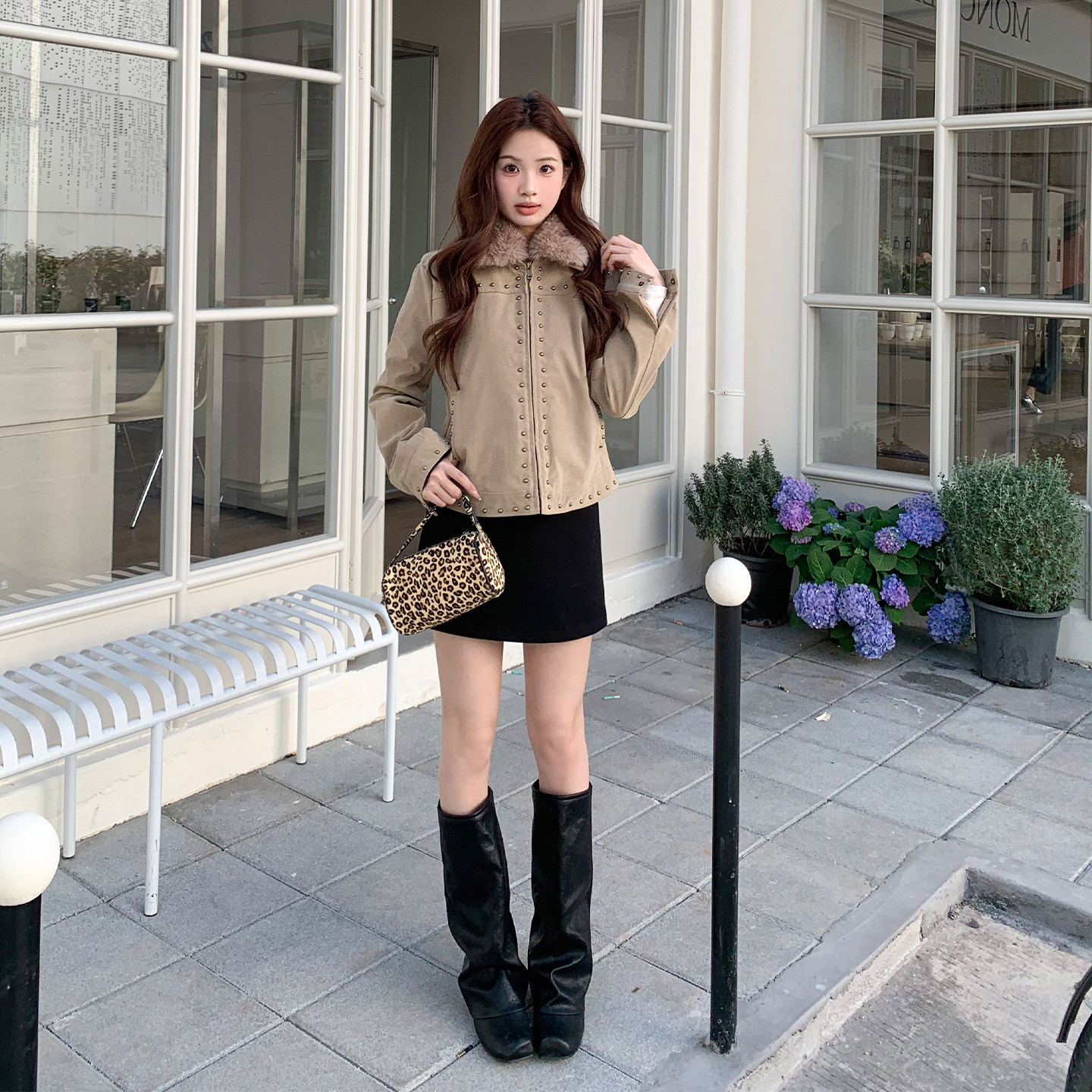 橘子树在哪儿复古麂皮绒短外套女冬季巨好看铆钉保暖修身休闲夹克,淘宝优惠券,粉丝福利购,淘宝优惠卷