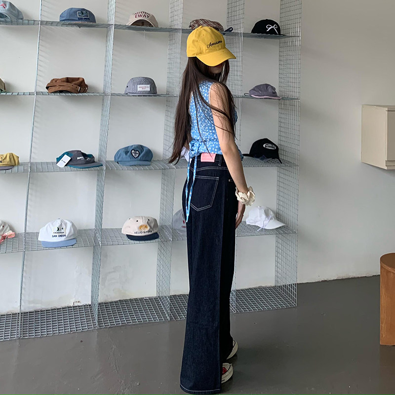 橘子树在哪儿垂感阔腿牛仔裤女秋冬设计感小众高腰宽松休闲拖地裤,淘宝优惠券,粉丝福利购,淘宝优惠卷