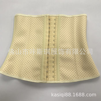 26c ສັ້ນ 9-bone abdominal control body shaping waist latex corset mesh breathable sports waist belt ສໍາລັບແມ່ຍິງ