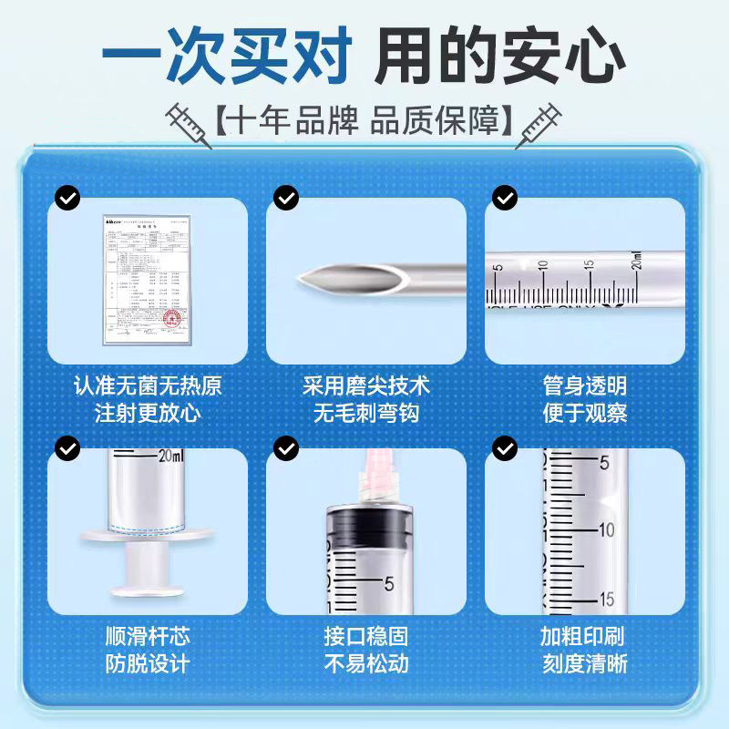 医用一次性螺口注射器1ml/2/5/10毫升螺旋口针筒针管无菌注器,淘宝优惠券,粉丝福利购,淘宝优惠卷