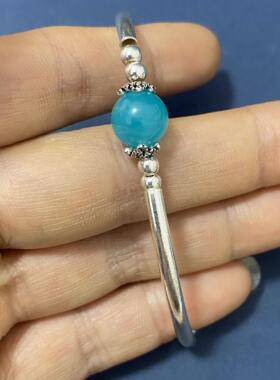 S925银手链托手镯空托女款儿童