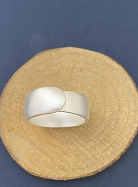 999足银纯银戒指男士光面