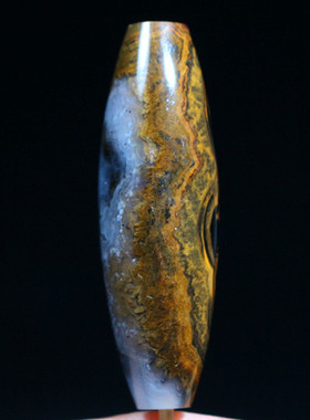 蒙天珠男女页岩石黑炭眼天珠吊坠