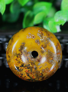 战国红玛瑙面包圈配饰同料吊坠