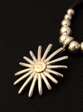 一休高桥纯银点金大海胆吊坠项链