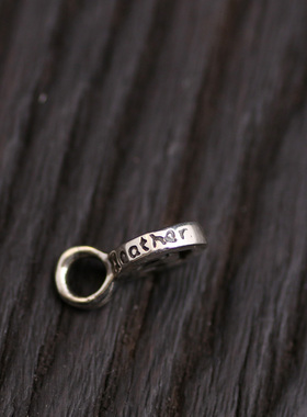 纯银手工制作小号吊坠