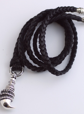 纯银鹰爪朋克风项链吊坠