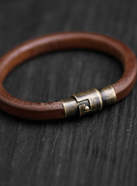 一休高桥吾郎磁吸扣皮手环