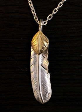 一休高桥纯银羽毛项链朱