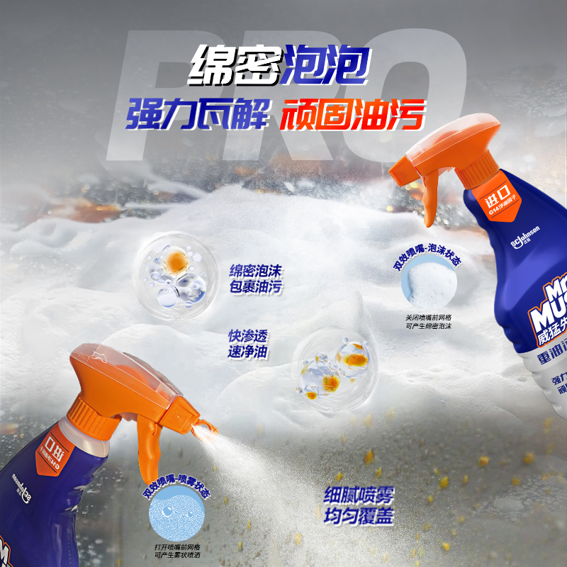 威猛先生油烟机清洗剂去污垢神器厨房重油污泡沫型清洁灶台除油剂