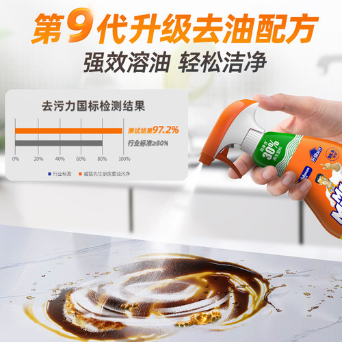 威猛先生油污净厨房油烟去油污强力顽固油污渍清洁剂油烟机清洗剂 - 图3