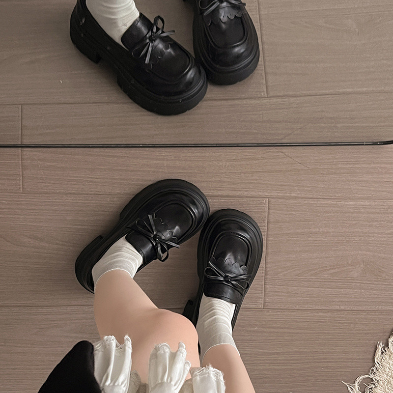 复古厚底乐福鞋女2026年春季新款学院风圆头小皮鞋增高配裙子单鞋,淘宝优惠券,粉丝福利购,淘宝优惠卷