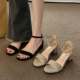 Yongxi one-piece thick heel PU French style non-tiring sandals