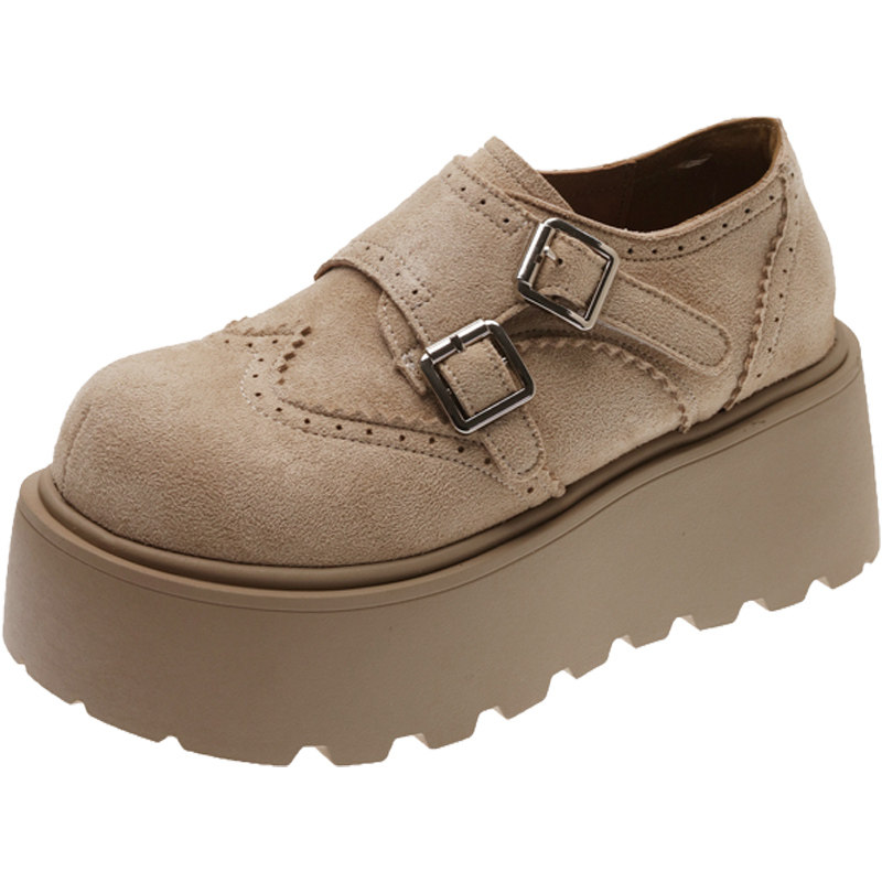 洋气厚底勃肯鞋女2026年春季新款一脚蹬乐福鞋小个子增高百搭单鞋,淘宝优惠券,粉丝福利购,淘宝优惠卷