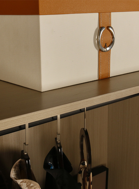 咖色系轻奢衣帽间衣服箱包鞋饰品