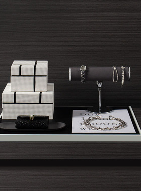 峰琴现代简约衣帽间衣柜饰品组合