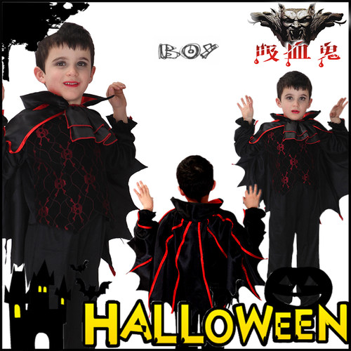 圣诞节cosplay服装儿童面具舞会吸血鬼演出服西方伯爵吸血王子服 - 图0