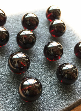 5A8A石榴石散珠10MM天然正品酒红色大颗粒一厘米配珠手链男女款