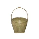 Бамбуковые косички для хранения бамбуковой корзины для яиц с крышкой с крышкой для выбора рисовых скусок с фруктами антикварные