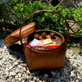 Ретро большая плетеная старомодная корзина для хранения, «сделай сам»