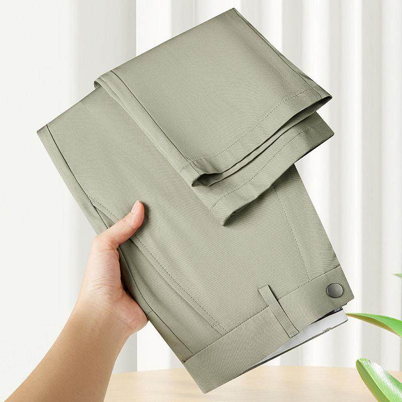 春秋男士冰丝休闲裤2025新款夏季宽松西裤直筒商务长裤子K,淘宝优惠券,粉丝福利购,淘宝优惠卷