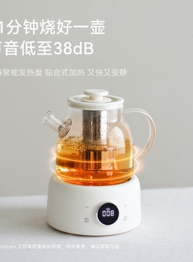 olayks立时全玻璃养生壶家用多功能办公室小型纯玻璃恒温煮茶烧水