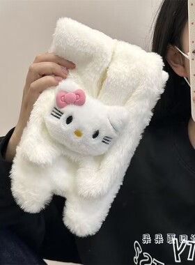 可爱卡通小猫毛绒围巾
