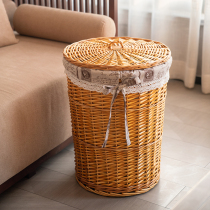 Rattan-tricoté contenant le panier Dirty Clothes Basket Willow vêtements contenant des paniers Dirty Clothes Baskets Home Toy Containing baskets Fire pot Shop Clothes