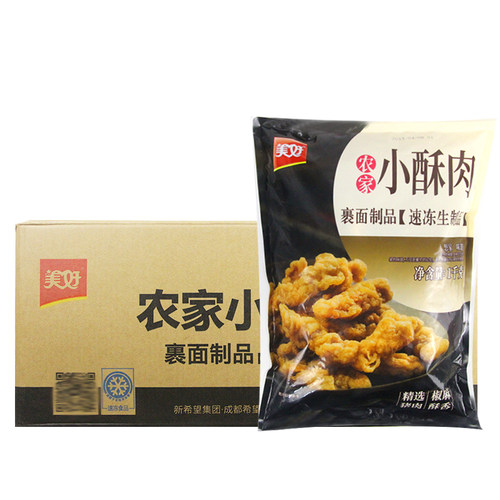 美好农家小酥肉1kg 冷冻椒麻猪肉裹粉长条油炸火锅商用半成品食材 - 图2