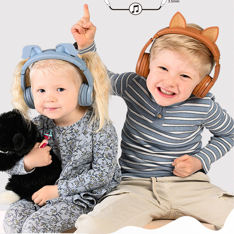 BuddyPhones萌趣猫耳儿童耳机PlayEars+头戴式保护听力6.0续航75h,淘宝优惠券,粉丝福利购,淘宝优惠卷
