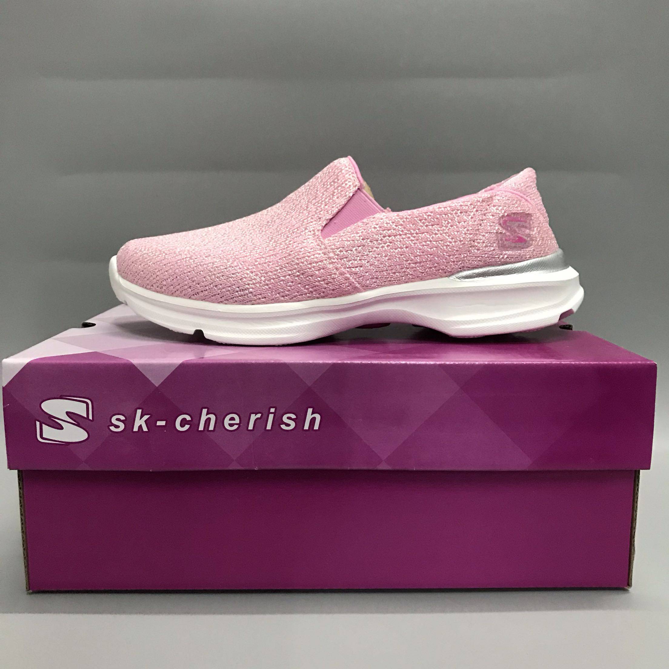 新款透气女士一脚蹬休闲运动鞋网布透减震柱子底懒人鞋套脚健步鞋,淘宝优惠券,粉丝福利购,淘宝优惠卷