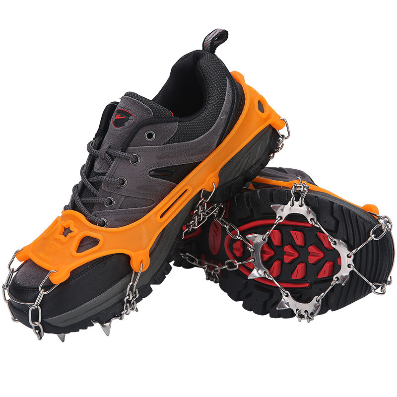 户外防摔11齿冰爪抓防滑鞋套登山防滑雪地鞋钉链雪乡旅游冰抓男女,淘宝优惠券,粉丝福利购,淘宝优惠卷