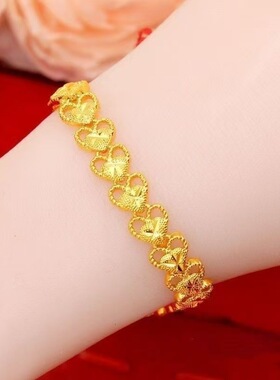 新款心连心金色手链55