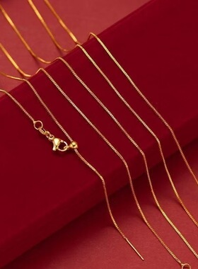 新款金色O字链女锁骨项链