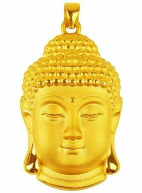 新款佛头金色吊坠0235