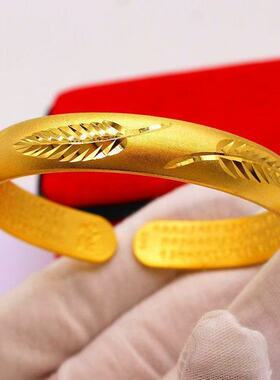 金色羽毛开口手镯2424