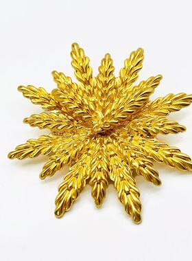 丰收麦穗金色胸针0506