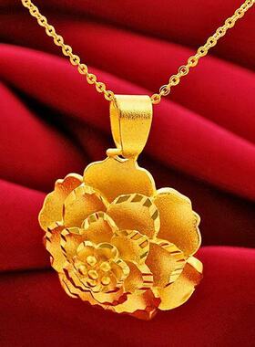 新款大金花金色O字链项链