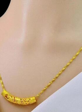新款金色O字镂空项链5