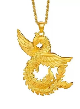 凤凰羽飞金色水波链02