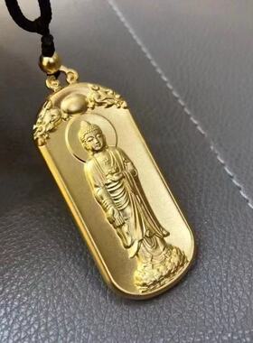 新款如来佛祖金色吊坠