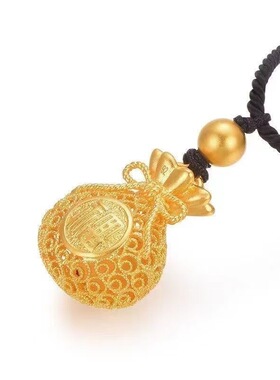 厂家直销金色福字钱袋吊坠