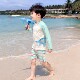 ໄດໂນເສົາແຂນຍາວຂອງເດັກຊາຍ Sunscreen ຊຸດລອຍນ້ໍາ Split ແຫ້ງໄວ